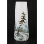 Jugendstil Vase mit Winterlandschaft um 1890, art nouveau vase with winter landscape,