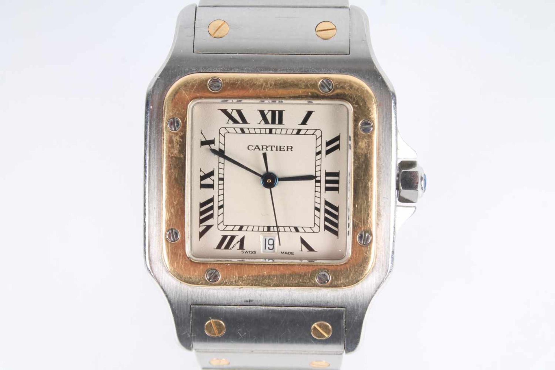 Cartier Santos Galbee Herrenuhr Armbanduhr Stahl/Gold 750, men's watch steel / 18K gold, - Image 2 of 7