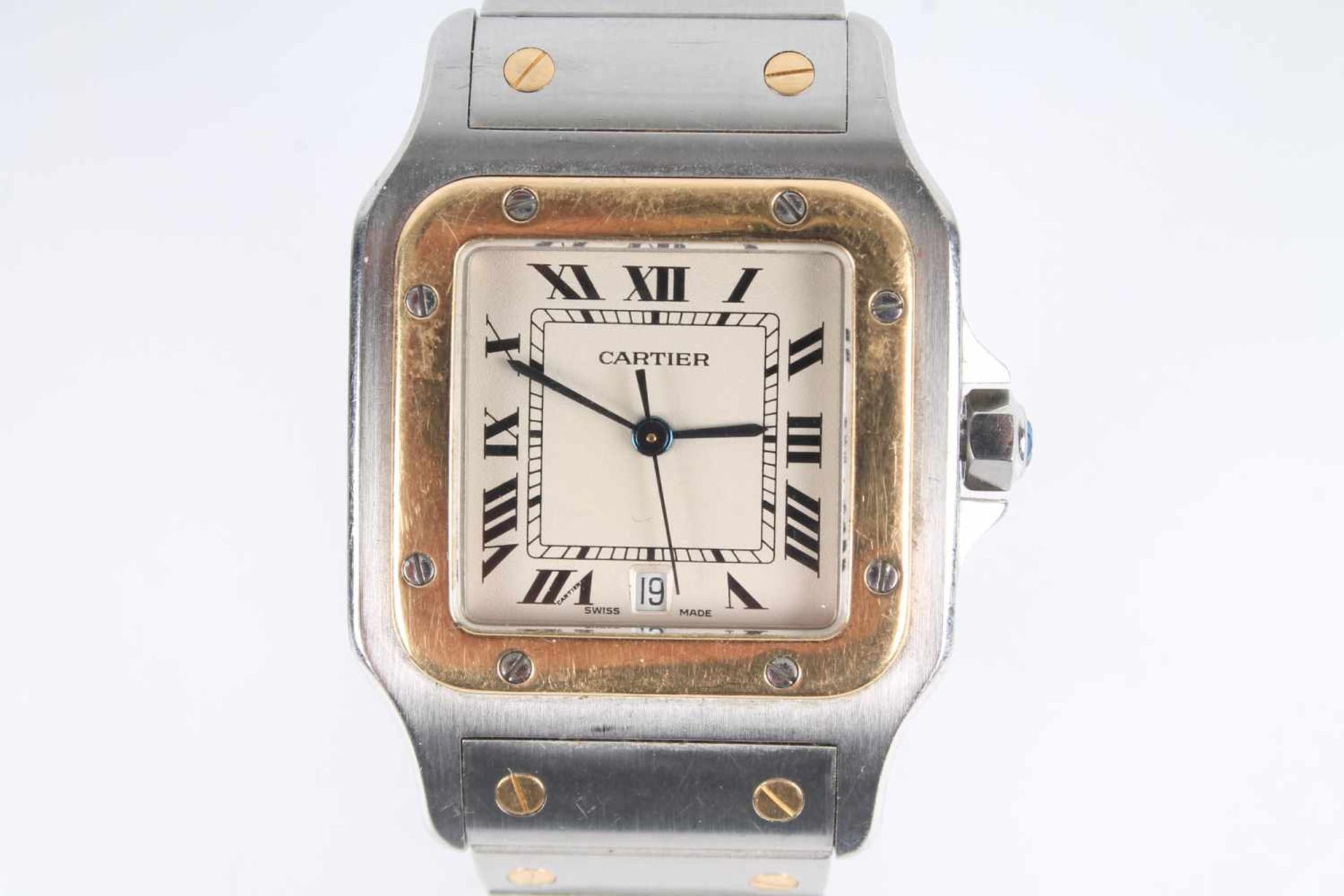 Cartier Santos Galbee Herrenuhr Armbanduhr Stahl/Gold 750, men's watch steel / 18K gold, - Bild 2 aus 7