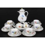 Meissen Kaffeeservice Neubrandenstein Blume, Coffee service,Porzellan Service, 22-teilig,