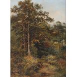 England 19. Jahrhundert, Waldblick mit Fasanen, bezeichnet Georg Turner, forest view with