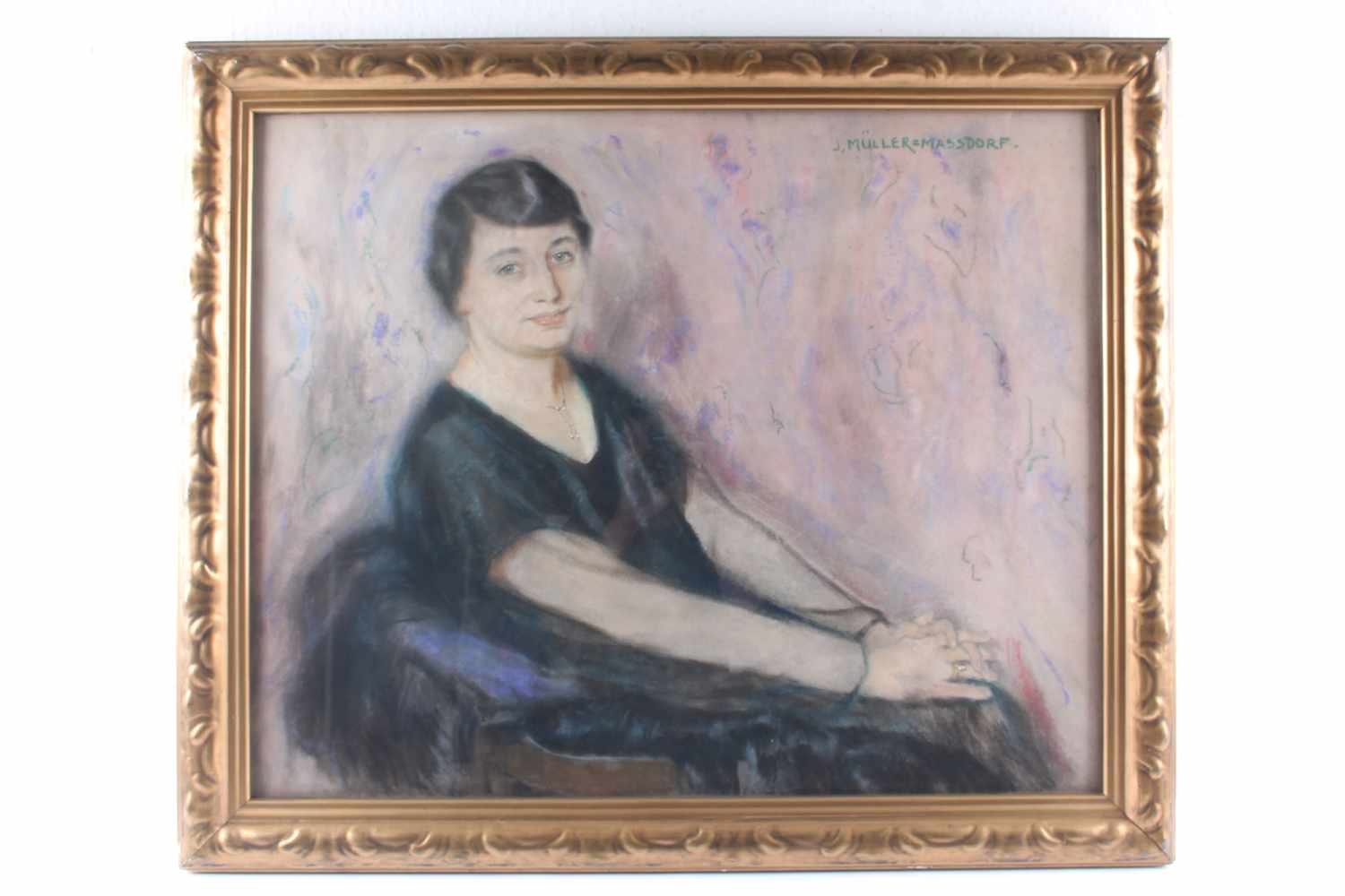 Julius Müller-Massdorf (1863-1933) impressionistisches Damenportrait, impressionistic female - Bild 2 aus 4