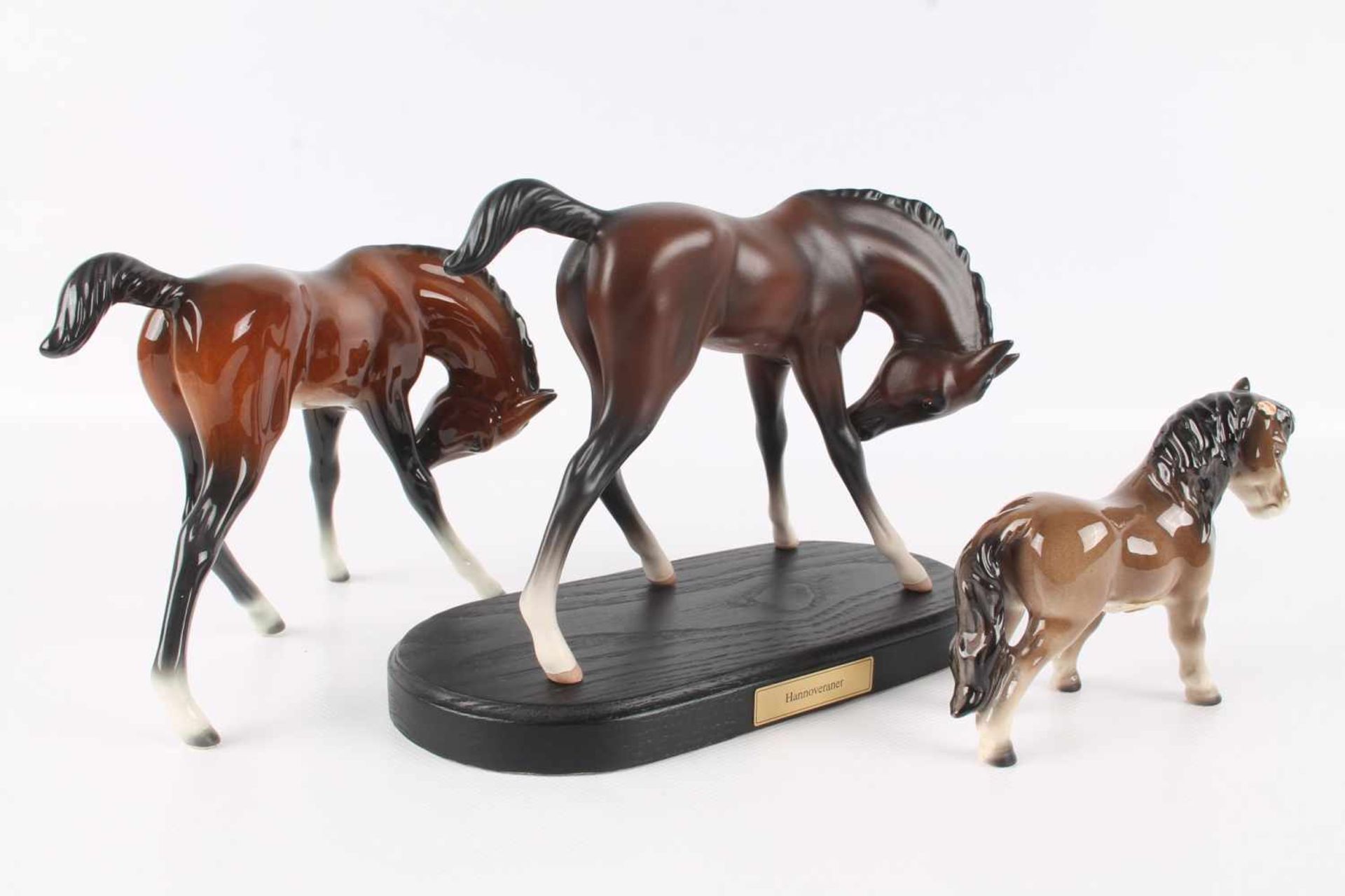 Konvolut Porzellanpferde, Goebel, porcelain horses,10 Porzellanpferde, polychrom bemalt, H 14 cm, - Bild 2 aus 5