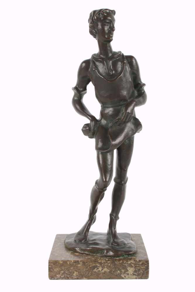 Bronze - Mann mit Lederschürze, bronze - man with leather apron,