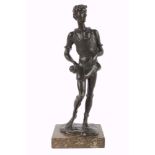 Bronze - Mann mit Lederschürze, bronze - man with leather apron,