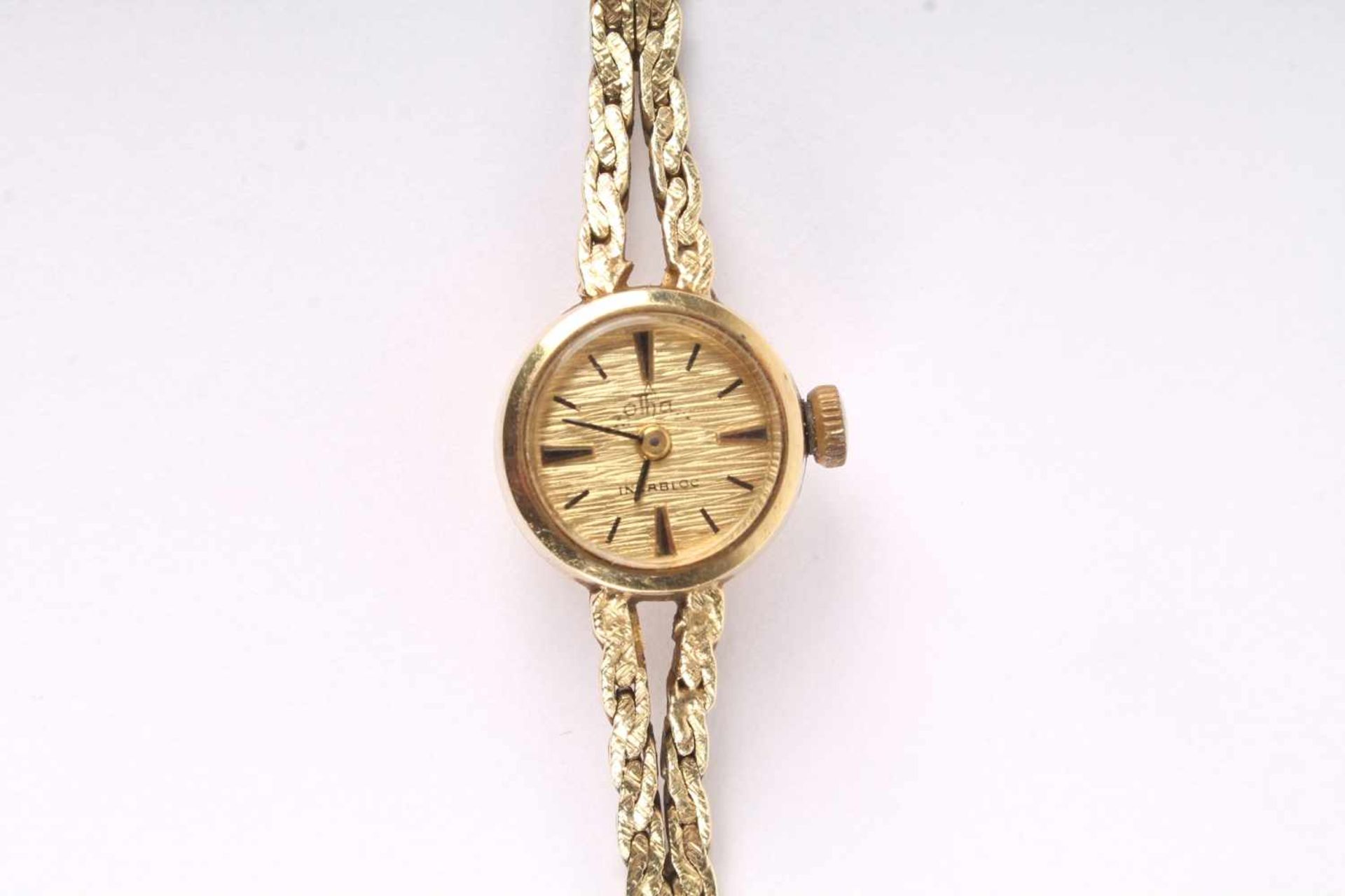 585 Gold Damenuhr mit Goldarmband, Firma Otha, 14C gold ladies watch with gold bracelet, - Bild 2 aus 9