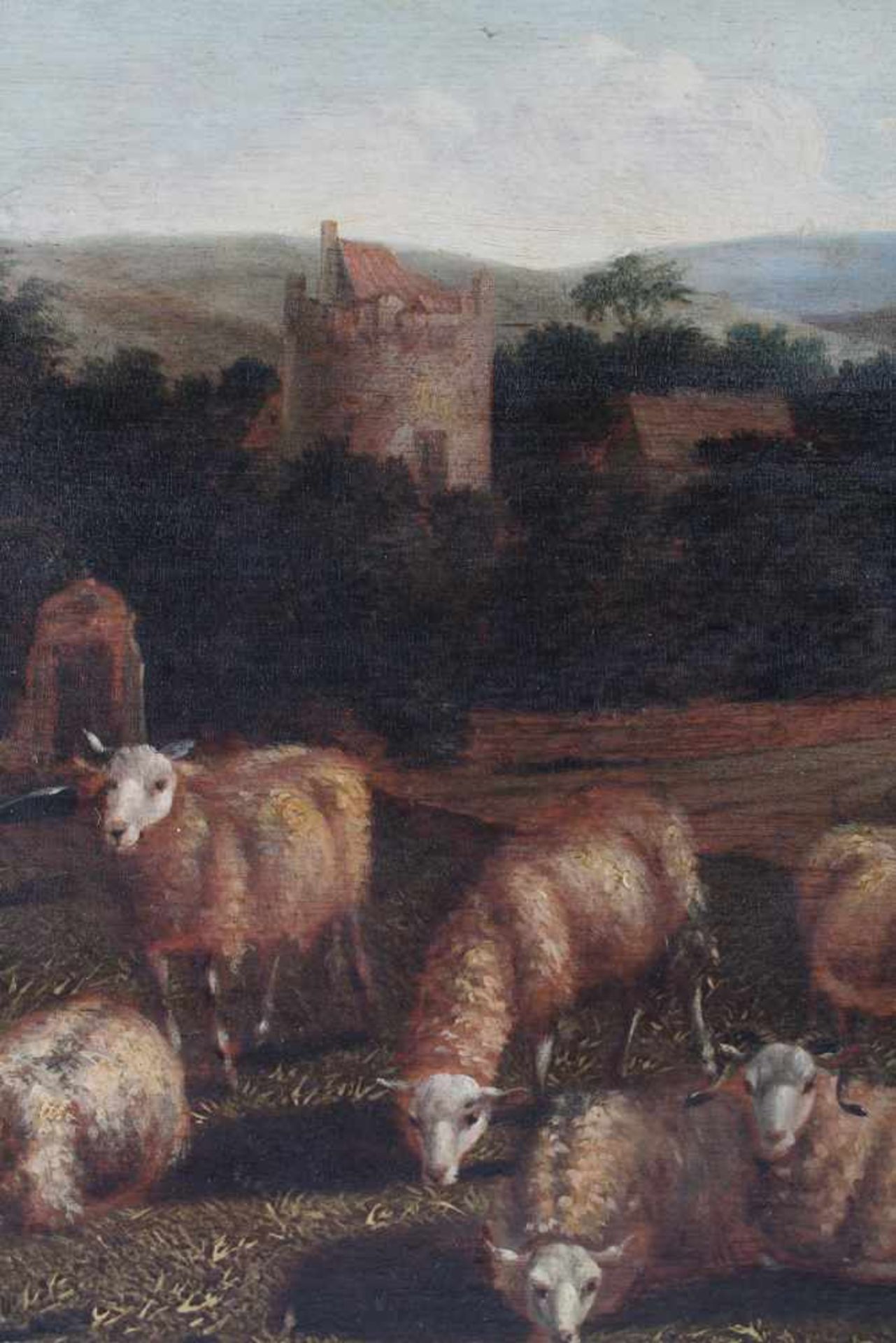 Ruhender Schäfer mit Herde, bezeichnet Jacob Gerritsz Cuyp (1594-1651/52), resting shepherd with - Image 4 of 6