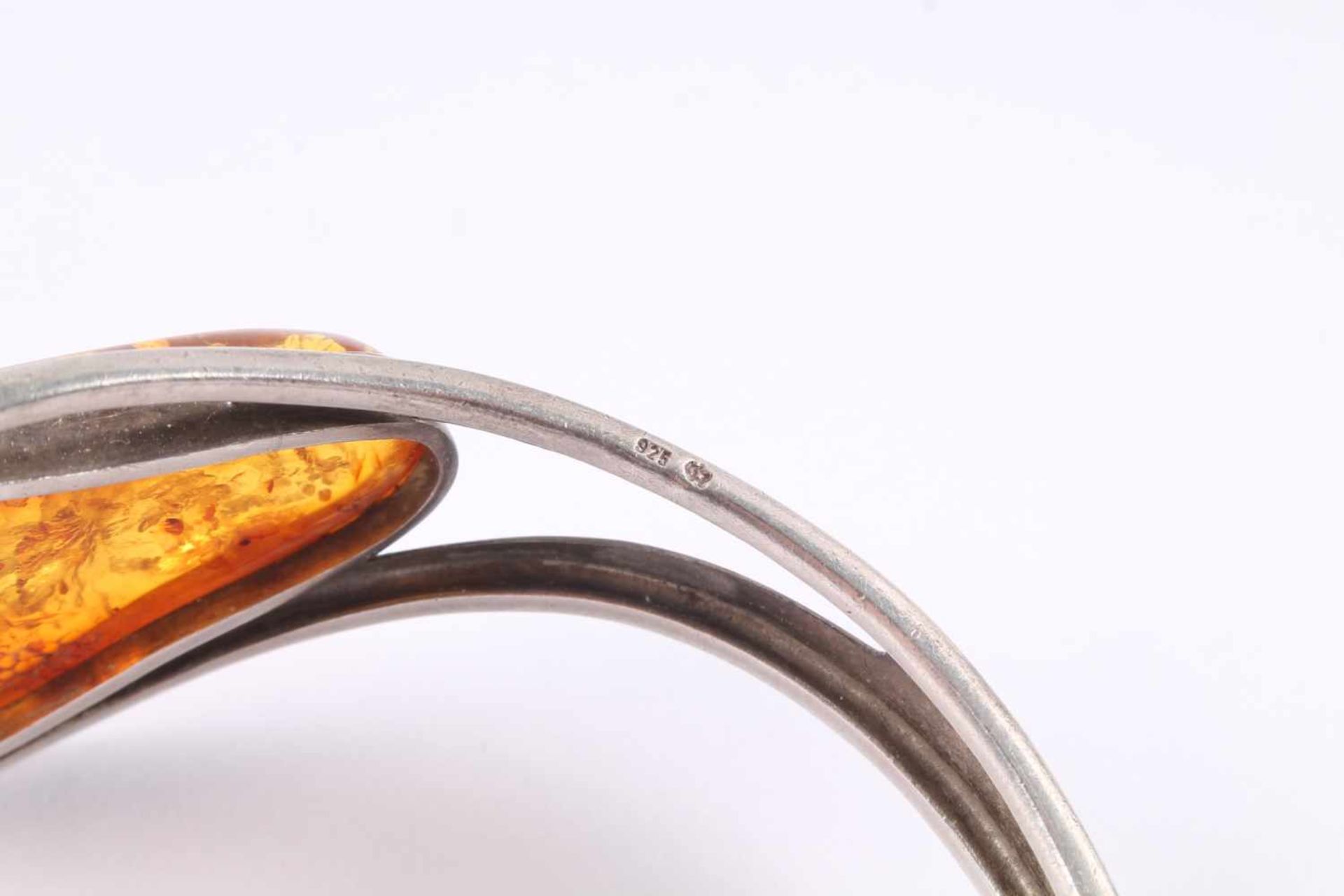 Bernstein 925 Silber Armreif und Halskette, amber armlet and necklace, - Bild 5 aus 5