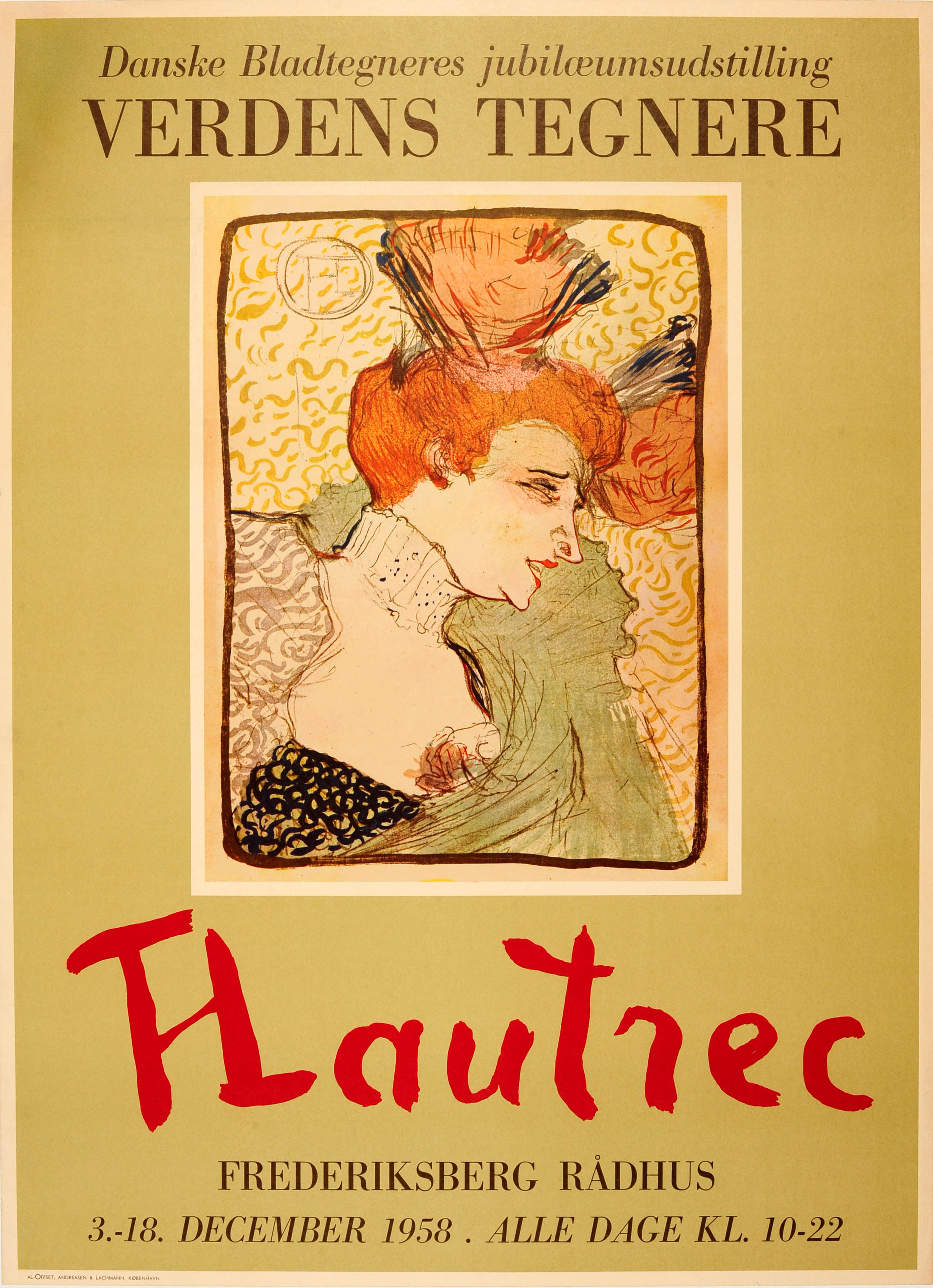 Advertising Poster Toulouse Lautrec Exhibition