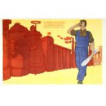 Propaganda Poster USSR Attack and Development