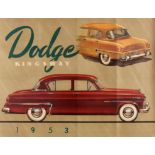 Advertising Poster Dodge Dealer Kingsway USA Car