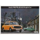 Advertising Poster Austin 1300 British People Car UK