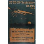 Travel Poster Meeting D'Aviation de Reims 1913