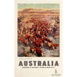 Travel Poster Cattle Of The Inland Australia James Northfield