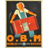 Advertising Poster OBM Meubles Art Deco by Havas