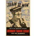 War Poster Train to Win WWII Home Front GB