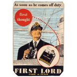 Advertising Poster First Lord Cigarettes Navy Captain