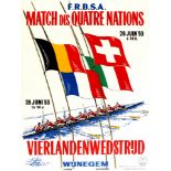 Sport Poster Rowing Octo Match of Four Nations