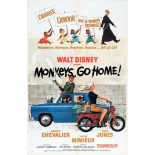 Movie Poster Monkeys Go Home Walt Disney