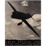 Travel Poster Coupe Deutsch 1934 Caudron Rafale Aircraft