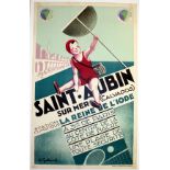 Travel Poster Saint-Aubin Sur Mer Calvados France