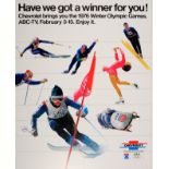 Sport Poster Chevrolet Winter Olympics 1976 US Team Innsbruck Austria