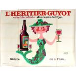 Advertising Poster L'Heritier-Guyot French Liqueur Herve Morvan 1950s