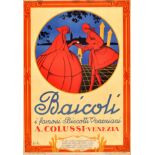 Advertising Poster Baicoli Venice Italy Biscuit