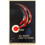 Travel Poster All Roads Lead to Rome ENIT