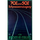 Travel Poster Travel in Italy ENIT Railway