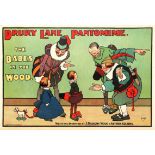 Advertising Poster Hassall Drury Lane Pantomime Babes In The Wood