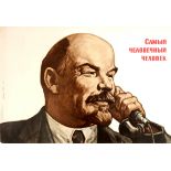 Propaganda Poster Lenin The Most Human Person