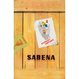 Advertising Poster Sabena Airlines Export Import