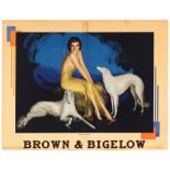Advertising Poster Brown & Bigelow Art Deco Lady Rolf Armstrong