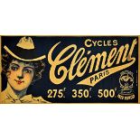 Sport Poster Cycles Clement Lady Pneu Dunlop