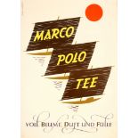 Advertising Poster Marco Polo Tea Midcentury Modern
