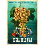 Advertising Poster Grape Wine Festival Italy