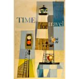 Advertising Poster Time Magazine For Travel Mid-Century Modern