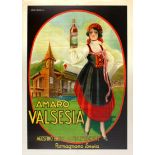 Advertising Poster Amaro Valsesia Alcohol Italy