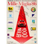 Sport Poster Mille Miglia 1986 Brescia 1000 Miglia