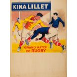 Sport Poster Kina Lillet Grand Match Rugby