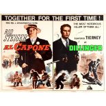 Movie Poster Al Capone Dillinger Double Bill Quad