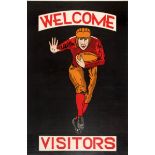 Sport Poster Welcome Visitors Rugby American Football