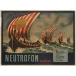 Advertising Poster Neutrofon Radio Denmark Vikings