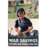 War Poster War Savings Will Make Your Dreams Come True WWII