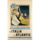 Travel Poster New York Mediterranean Home Lines Cruises