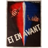 Propaganda Poster WWII France Et En Avant Prisoners Return M. Van Grasdorf 1945
