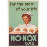 Advertising Poster Nurse Midwife Triplets No-Nox Gas Gulf Oil
