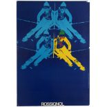 Sport Poster Rossignol Ski Skiing France Psychedelic