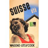 Travel Poster Switzerland Summer Wagons Lits Cook